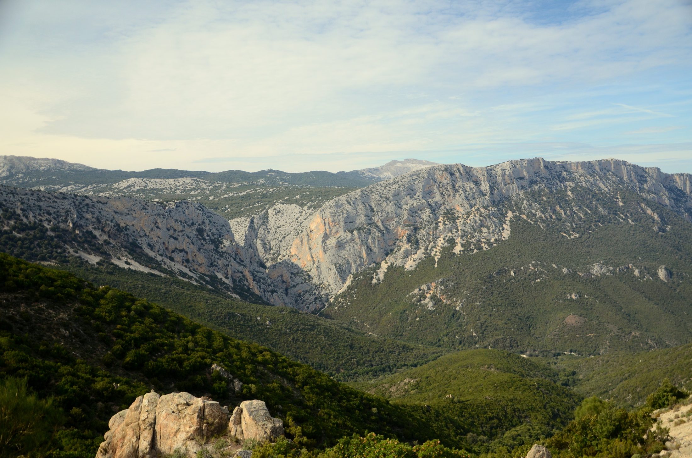 Les parois verticales des gorges de Gorropu